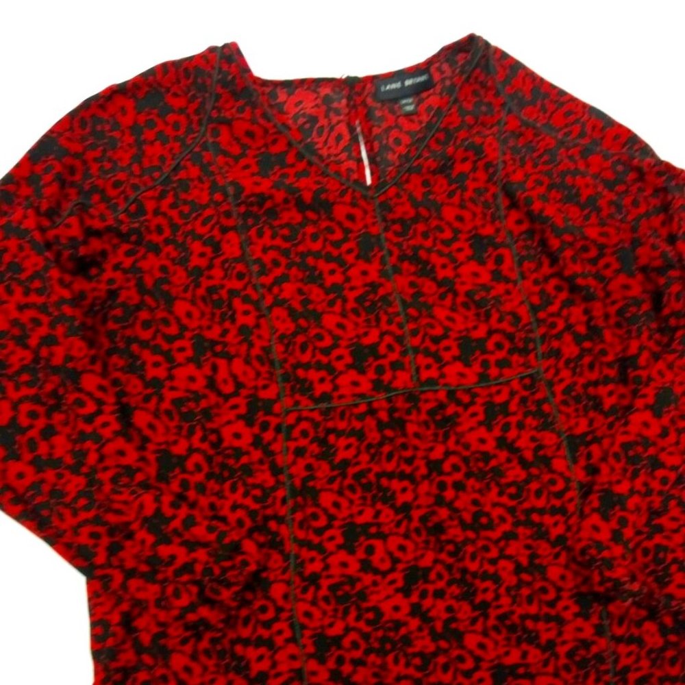 Lane Bryant Red & Black Top Size 14/16 - Picture 5 of 6